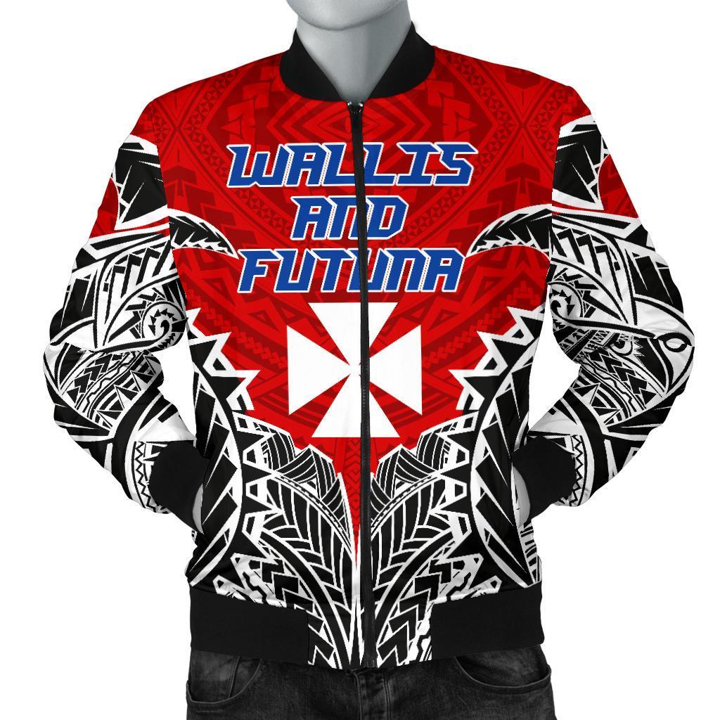 Wallis And Futuna Premium Men's Bomber Jacket Red - Polynesian Pride