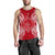 Palau Polynesian Men Tank Top Map Red White Red - Polynesian Pride