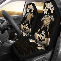 Hawaii Car Seat Covers - Hawaiian Gold Turtle Plumeria - AH - Polynesian Pride