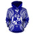 Tonga Polynesian ll Over Hoodie Map Blue - Polynesian Pride