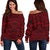 Polynesian Women's Off Shoulder Sweater 13 Red - Polynesian Pride