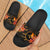 Yap Micronesian Sandals - Gold Plumeria Black - Polynesian Pride