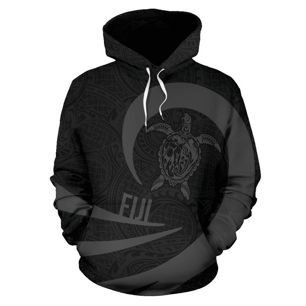 Fiji Hoodie Fiji Turtle Mermaid Roll Into Polynesian Tattoo Black - Polynesian Pride