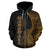 Marshall Islands Polynesian Zip up Hoodie Coconut Tree Gold - Polynesian Pride