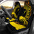 Palau Car Seat Covers - Palau Map Hibiscus And Wave Yellow - K6 - Polynesian Pride