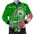 Samoa Custom Personalised Men's Bomber Jacket - Turtle Plumeria (Green) Green - Polynesian Pride