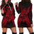 Tonga Polynesian Hoodie Dress Map Red Red - Polynesian Pride