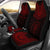 Niue Custom Personalised Car Seat Cover - Niue Seal Polynesian Chief Tattoo Red Version Universal Fit Red - Polynesian Pride