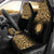 Northern Mariana Islands Custom Personalised Car Seat Covers - C N M I Seal Polynesian Tattoo Fog Gold Universal Fit Black - Gold - Polynesian Pride