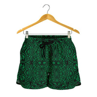 Polynesian Lauhala Mix Green Women's Short - Polynesian Pride