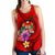 Fiji Polynesian Women's Racerback Tank - Floral With Seal Red Red - Polynesian Pride