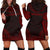 Vanuatu Women's Hoodie Dress - Polynesian Red Chief Red - Polynesian Pride