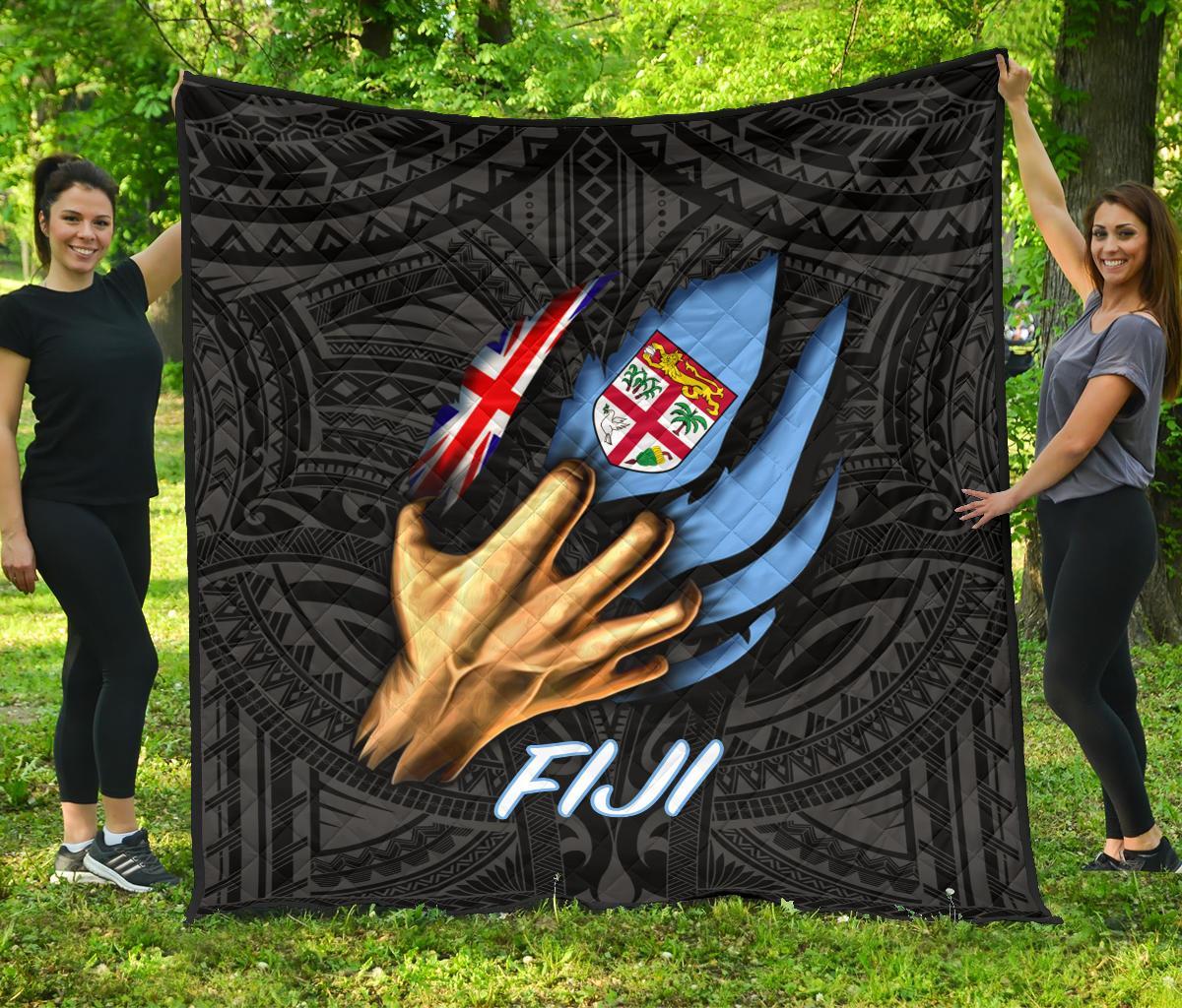 Fiji Premium Quilt - Fiji In Me (Black) - Polynesian Pride
