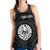 Tahiti Personalised Women's Racerback Tank - Tahiti Seal In Polynesian Tattoo Style (Black) Black - Polynesian Pride