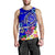 Tahiti Custom Personalised Men's Tank Top - Turtle Plumeria (Blue) - Polynesian Pride