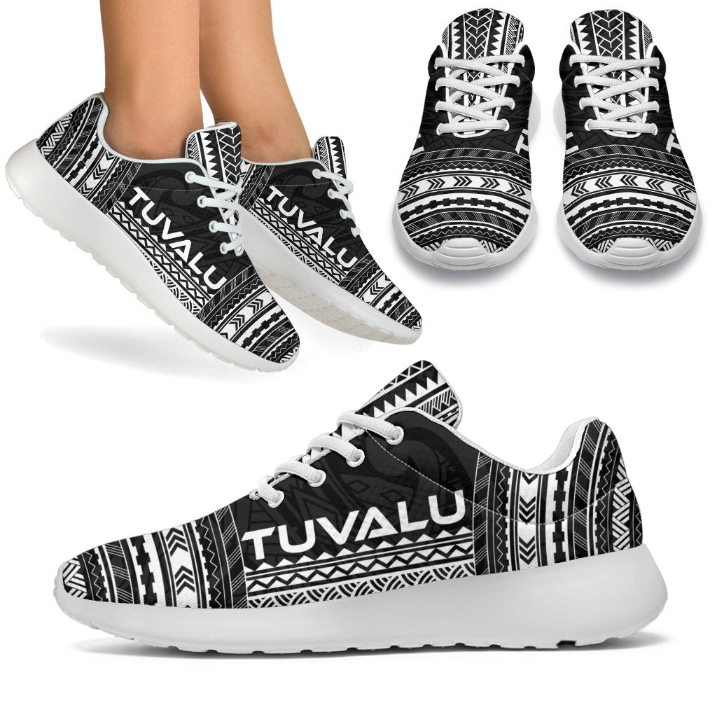 Tuvalu Sporty Sneakers - Polynesian Chief Black Version White - Polynesian Pride