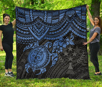 Kosrae Polynesian Premium Quilt - Blue Turtle - Polynesian Pride