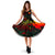 Papua New Guinea Polynesian Midi Dress - Turtle Hibiscus Reggae Women Reggae - Polynesian Pride