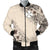 Wallis and Futuna Men's Bomber Jacket - The Beige Hibiscus - Polynesian Pride