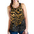 Tonga Polynesian Racerback Tank (Women) - Gold Turtle Flowing - Polynesian Pride