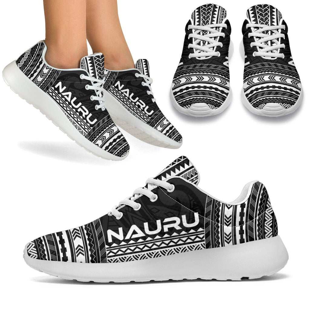 Nauru Sporty Sneakers - Polynesian Chief Black Version White - Polynesian Pride