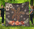 Hawaii Turtle Polynesian Hibiscus Kanaka Style Tropical - Premium Quilt AH Gray - Polynesian Pride