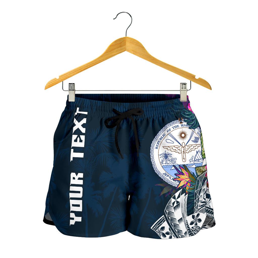 Marshall Island Custom Personalised Women's Shorts - Summer Vibes - Polynesian Pride