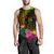 Niue Polynesian Personalised Men's Tank Top - Hibiscus and Banana Leaves - Polynesian Pride