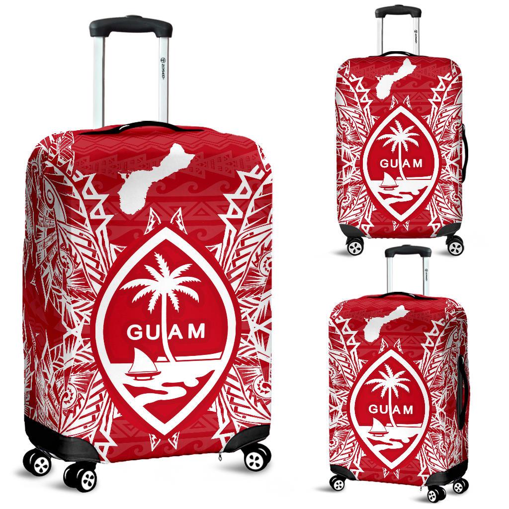 Guam Polynesian Luggage Covers Map Red White Red - Polynesian Pride