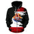 French Polynesia Zip up Hoodie French Polynesia Flag Painting - Polynesian Pride