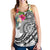 Polynesian American Samoa Women's Racerback Tank - Summer Plumeria (White) - Polynesian Pride