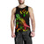 Kosrae Polynesian Men Tank Top - Turtle With Blooming Hibiscus Reggae - Polynesian Pride