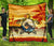 Hawaii Turtle Coconut Tree Premium Quilt Yellow - Polynesian Pride