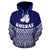 Kosrae Polynesian Zip up Hoodie Blue Pride Map and Seal - Polynesian Pride