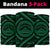 Hawaiian Mauna Kea Green Bandana 3 - Pack - Polynesian Pride