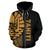 Tahiti (French Polynesia) Polynesian Zip up Hoodie Yellow Line - Polynesian Pride