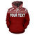 Tahiti Pollynesian ll Over Custom Hoodie Red Horizontal - Polynesian Pride