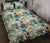 Hawaii Quilt Bed Set Tropical Flower Plant And Leaf Pattern AH Black - Polynesian Pride