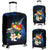 Tonga Polynesian Luggage Covers - Turtle With Plumeria Flowers Blue - Polynesian Pride