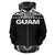 Guam All Over Zip up Hoodie Polynesian Black and White - Polynesian Pride