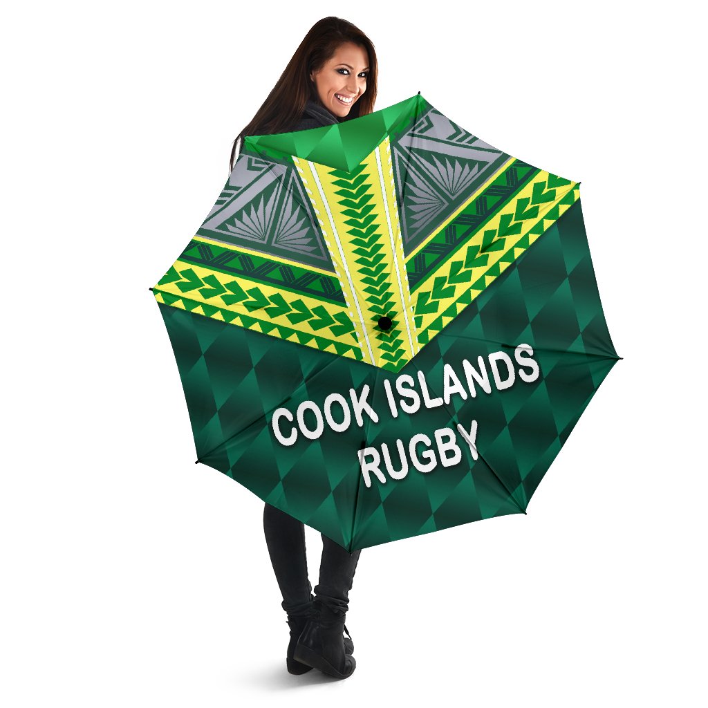 Cook Islands Ruby All Over Print Umbrellas Style Umbrella One Size Green - Polynesian Pride