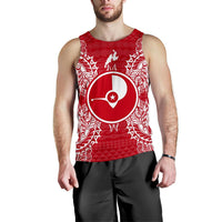 Yap Polynesian Men Tank Top Map Red White Red - Polynesian Pride