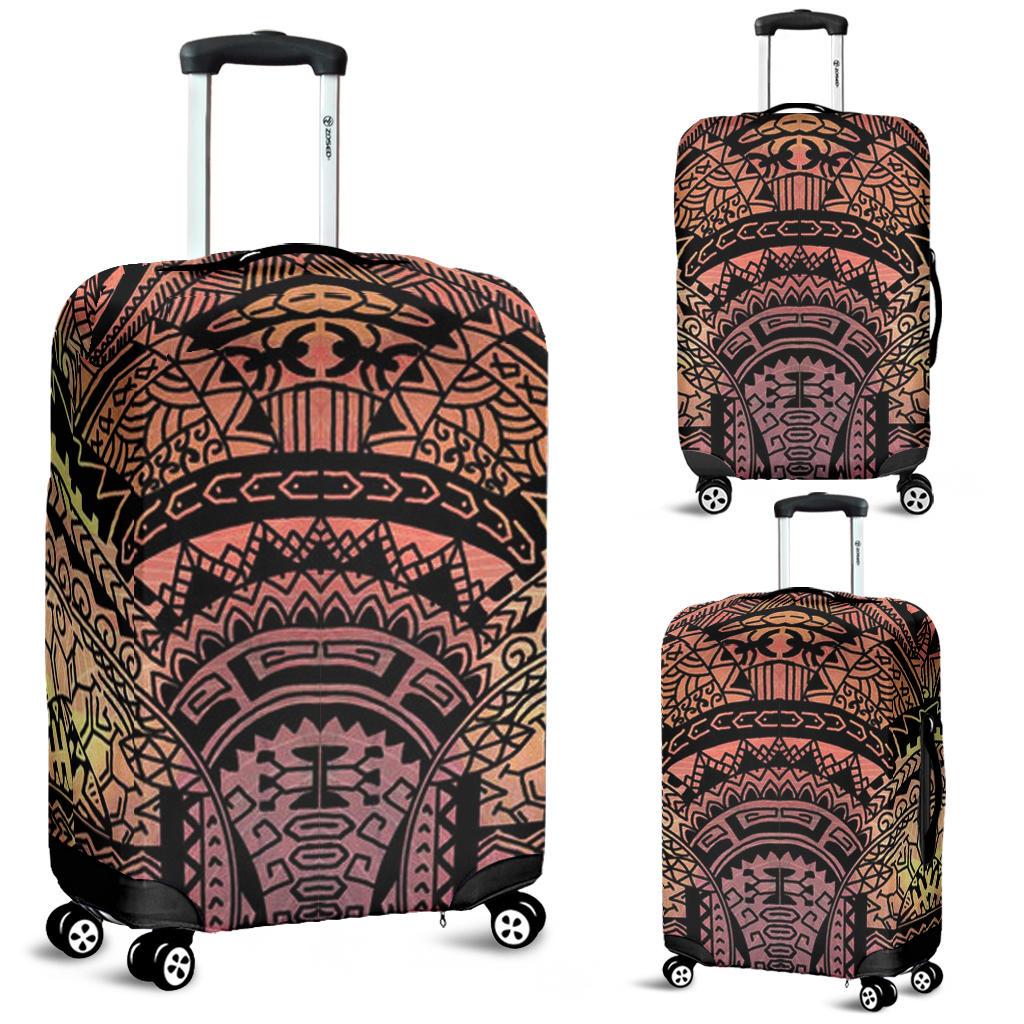 Polynesian Luggage Cover 02 Black - Polynesian Pride