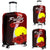 Palau Polynesian Luggage Covers - Coat Of Arm With Hibiscus Red - Polynesian Pride