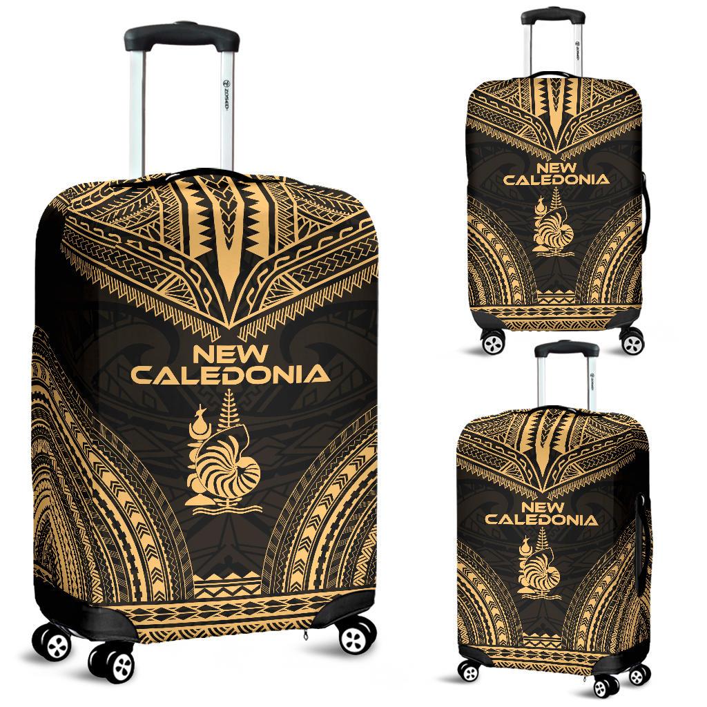 New Caledonia Polynesian Chief Luggage Cover - Gold Version Gold - Polynesian Pride