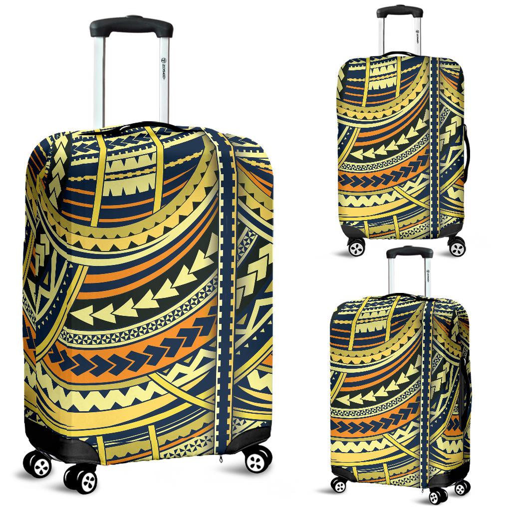 Polynesian Luggage Cover 05 Black - Polynesian Pride