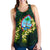 Guam Polynesian Women Racerback Tank - Ti Leaf Lei Turtle - Polynesian Pride