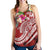 Tonga Polynesian Women's Racerback Tank - Summer Plumeria (Red) - Polynesian Pride