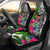 Fiji Car Seat Covers White - Turtle Plumeria Banana Leaf Crest Universal Fit White - Polynesian Pride