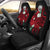 Tahiti Polynesian Car Seat - Coat of Arms with Hibiscus and Sea Turtle (Red) Universal Fit Red - Polynesian Pride